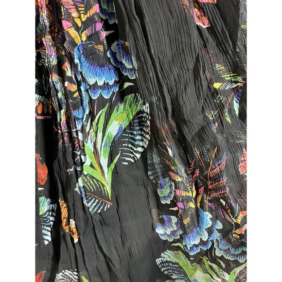 Maeve Anthro Nighttime Florals Sheer Lined Chiffon Studded Mini Dress 4 - Picture 9 of 10